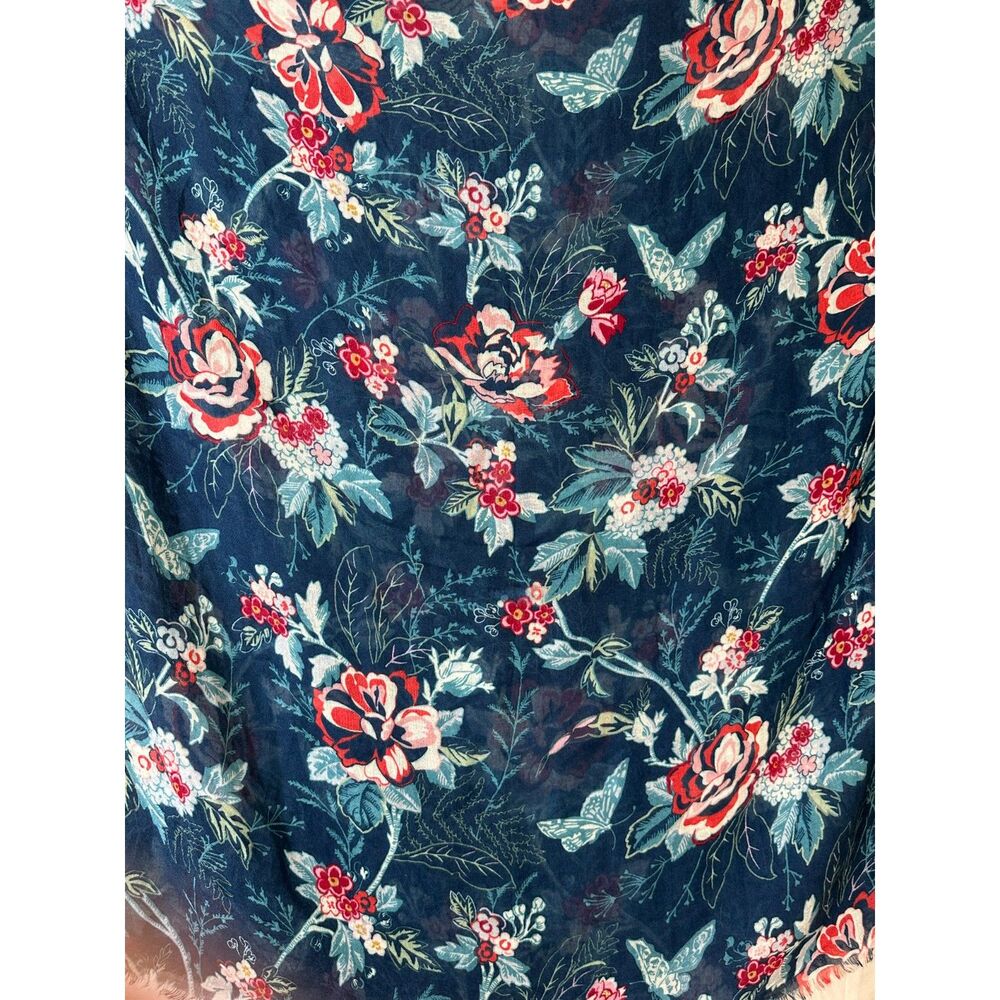 Vera Bradley Soft Fringe Floral Scarf 30"x72" Opaque Rose Toile NWT